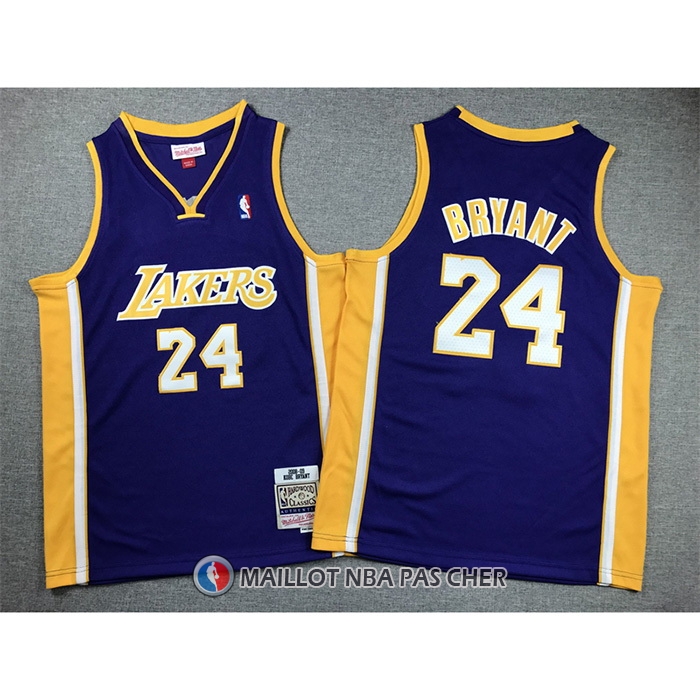 Maillot Enfant Los Angeles Lakers Kobe Bryant NO 24 Mitchell & Ness 2008-09 Volet